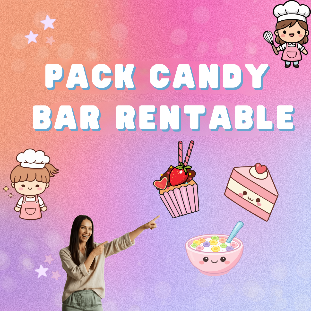 👩🍳 PACK CANDY BAR RENTABLE