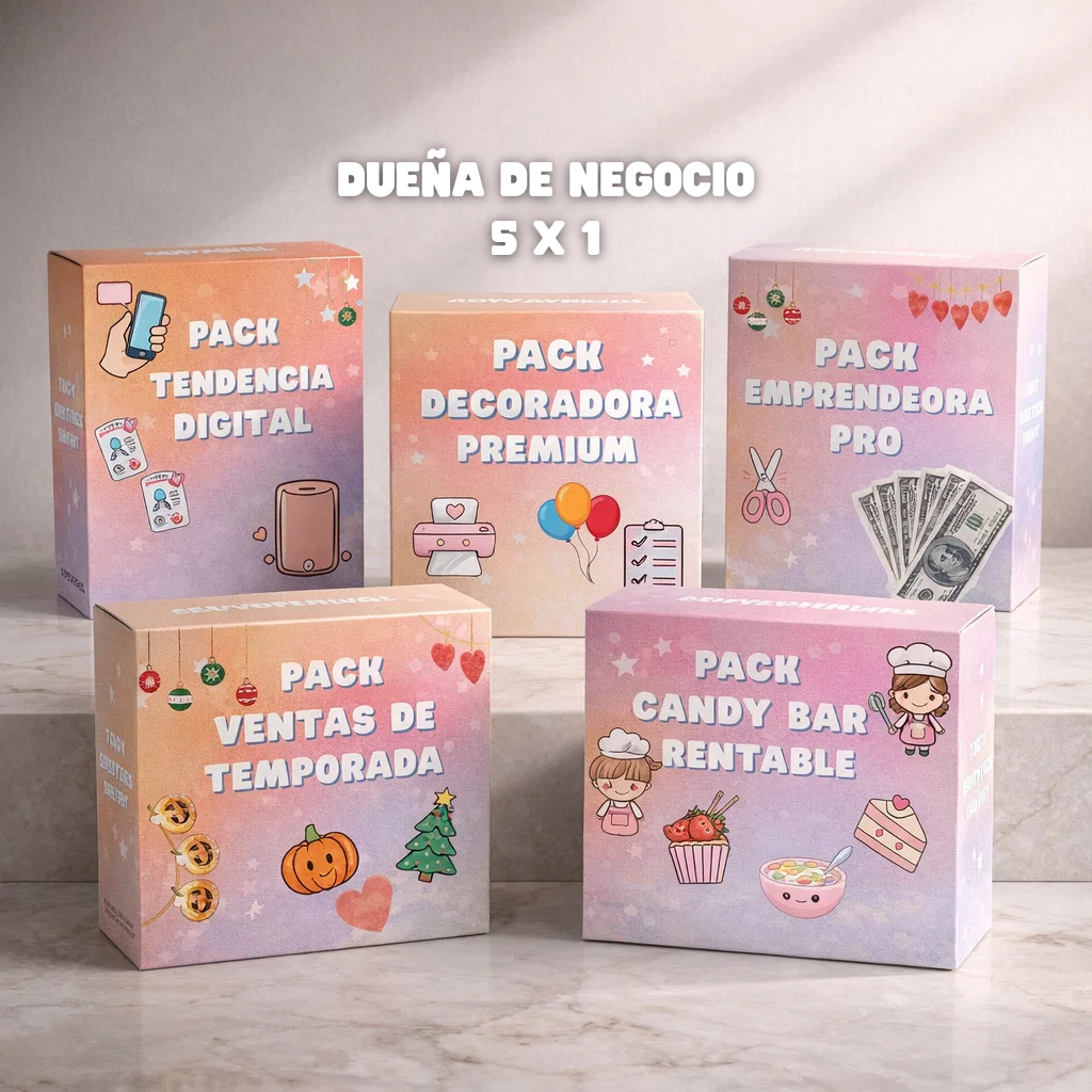 MEGA PACK "DUEÑA DE NEGOCIO"™ (5 en 1)
